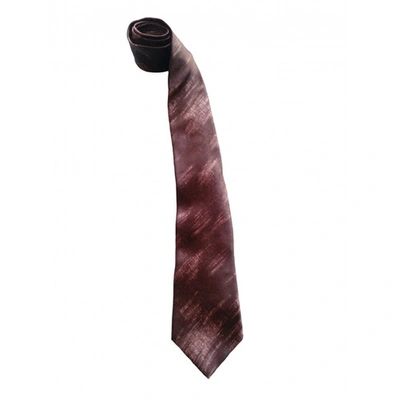 Pre-owned Giorgio Armani Silk Tie In Black