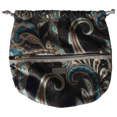 Pre-owned Etro Velvet Clutch Bag In Multicolour