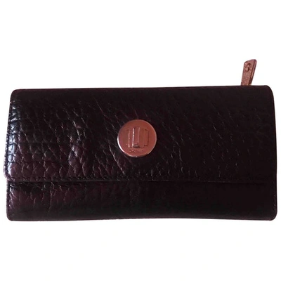 Pre-owned Dkny Leather Wallet In Black