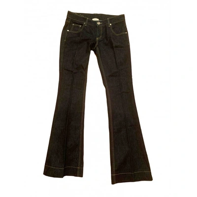 Pre-owned Pinko Blue Cotton - Elasthane Jeans