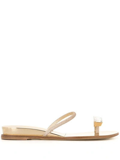 Casadei City Light Soraya Sandals In Gold