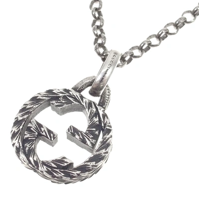 Pre-owned Gucci Interlocking G Sterling Silver Necklace