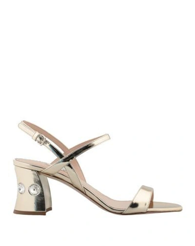 Miu Miu Sandals In Platinum