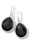 Ippolita Women's Rock Candy Black Onyx & Sterling Silver Mini Teardrop Earrings In Black Silver