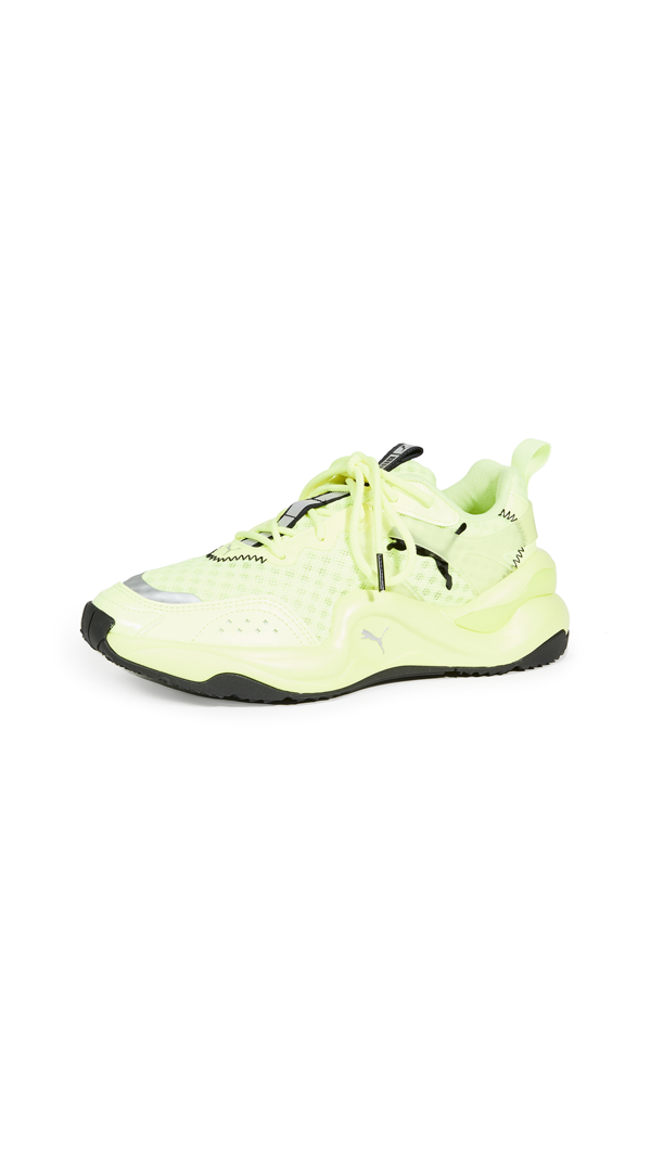 puma rise neon women's sneakers