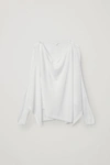 Cos Draped Knitted Cardigan In White