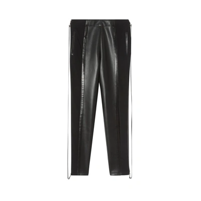 Burberry Zip Detail Stretch Crepe Jersey Leggings In Black