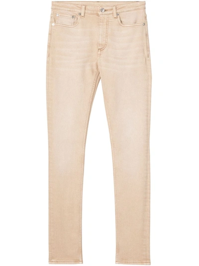 Burberry Skinny Fit Washed Japanese Denim Jeans In Neutrals