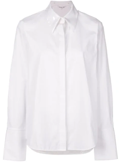 Helmut Lang Oversized Collar Shirt In White