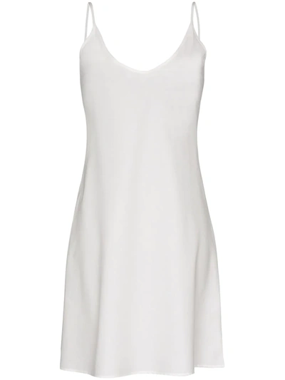 Pour Les Femmes Knee-length Cotton Slip Nightdress In White
