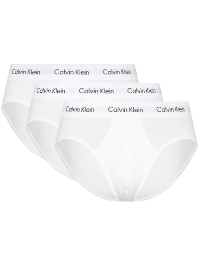 Calvin Klein Underwear Cotton Briefs Set In White