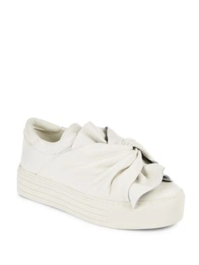 Kenneth Cole Alessa Twisted Knot Flatform Sneaker In White