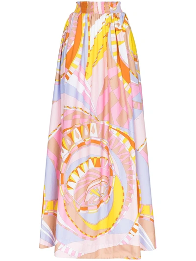 Emilio Pucci Wally Graphic-print Skirt In Pink