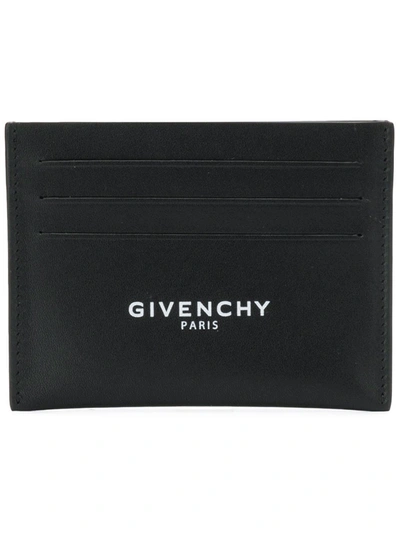 Givenchy Logo Leather Credit Card Case In Black