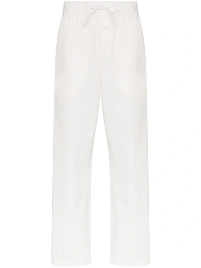 Tekla Organic Cotton Pyjama Trousers In White