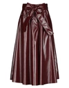 Msgm Midi Skirts In Maroon