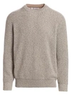 Brunello Cucinelli Cashmere & Silk Melange Rib-knit Sweater In Grey