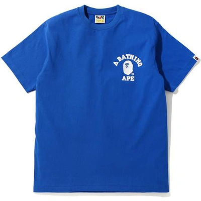 Pre-owned Bape  Silicon College One Point T-shirt Blue