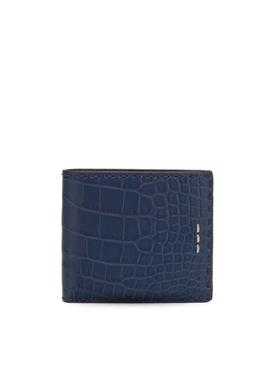 Fendi Folding Wallet In Blue