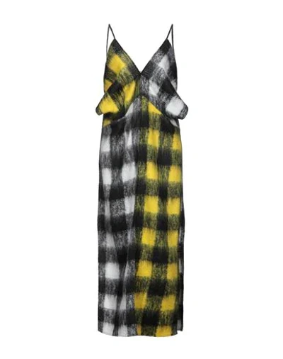 Maison Margiela Checked Mohair-blend Top In Yellow
