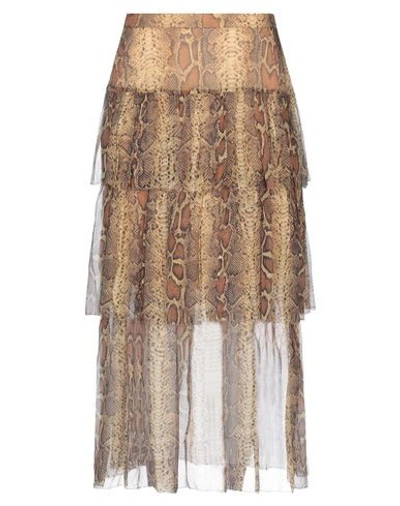 Zimmermann Midi Skirts In Ocher