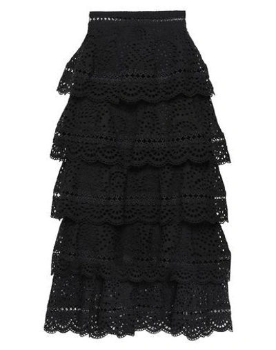 Zimmermann Midi Skirts In Black
