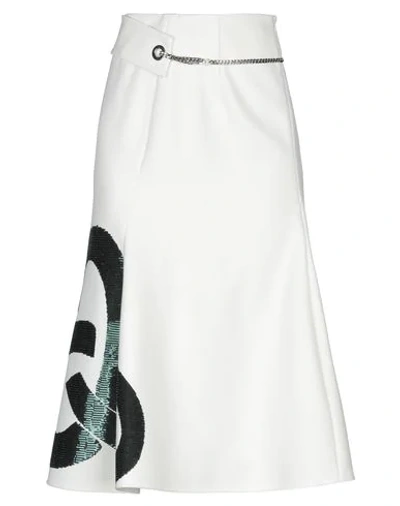 Victoria Beckham Midi Skirts In White