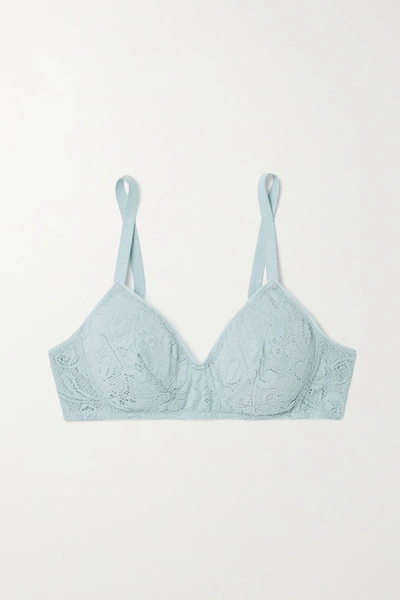 Araks + Net Sustain Tamara Stretch-lace Soft-cup Bra In Sky Blue