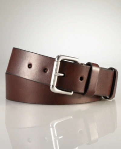 Polo Ralph Lauren Mens Dark Brown Harness Buckle Belt
