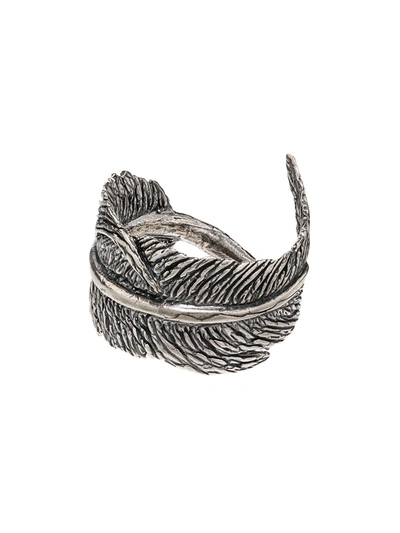 M Cohen Sterling Silver Feather Ring