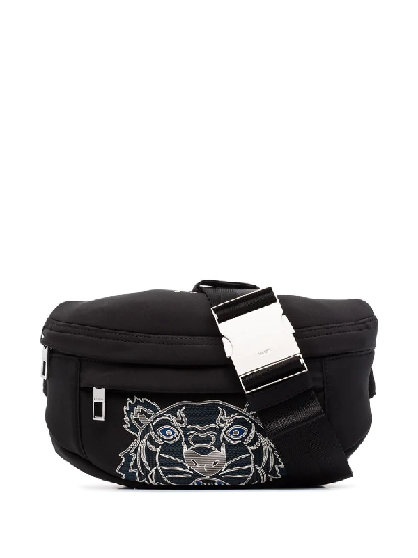 Kenzo Black Tiger Logo Cross Body Bag Modesens