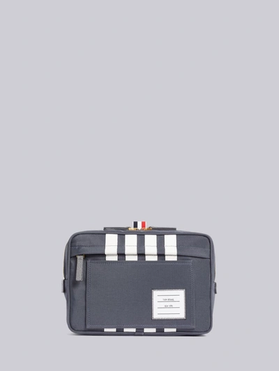Thom Browne Bum Bag With Stripe In Grey