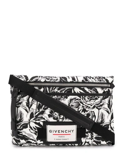 Givenchy Floral Shoulder Bag In Black