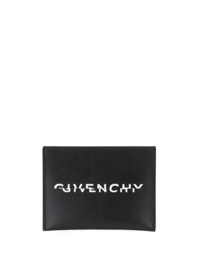 Givenchy Split Logo Print Cardholder In Black