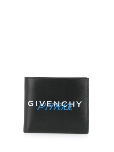 Givenchy Logo Leather Billfold Wallet In Black