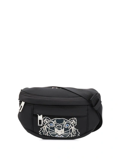 Kenzo Tiger-print Belt Bag In Black