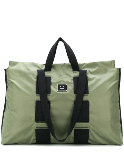 Acne Studios Arvid Logo-appliqu & Egrave Tote Bag In Green