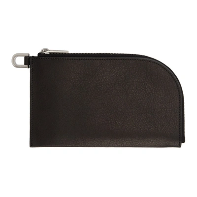 Rick Owens Black Zipped Pouch In 09 Black