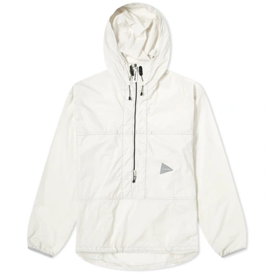 And Wander Pertex Wind Pullover Jacket In White
