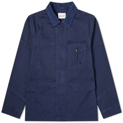 Albam Garment Dyed Foundry Jacket In Blue