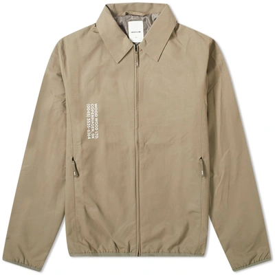 Wood Wood Clive Cotton Twill Zip Jacket In Brown