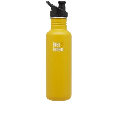 Klean Kanteen Classic Single Wall Sport 3.0 Bottle In Yellow