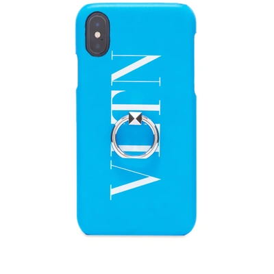 Valentino Garavani Valentino Fluo Vltn Iphone Xs Max Case In Blue
