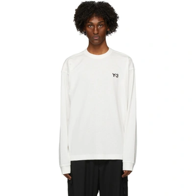 Y-3 Alley Print Long Sleeve T-shirt In Core White
