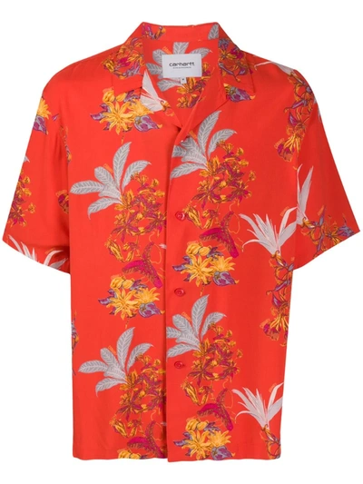 Carhartt Red 'hawaiian Floral' Shirt