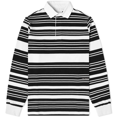 Pop Trading Company Pop Trading Company Stripe Rugby Shirt In White