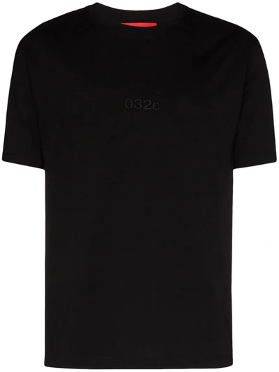 032c Logo-embroidered T-shirt In Black