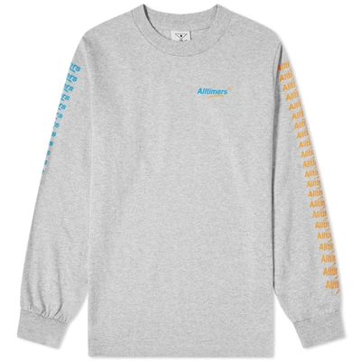 Alltimers Long Sleeve Count It Up Tee In Grey