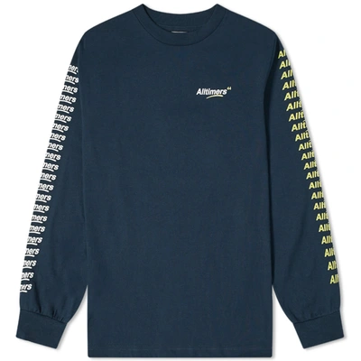 Alltimers Long Sleeve Count It Up Tee In Blue