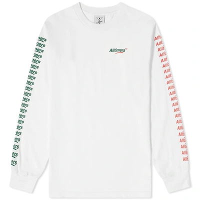 Alltimers Long Sleeve Count It Up Tee In White